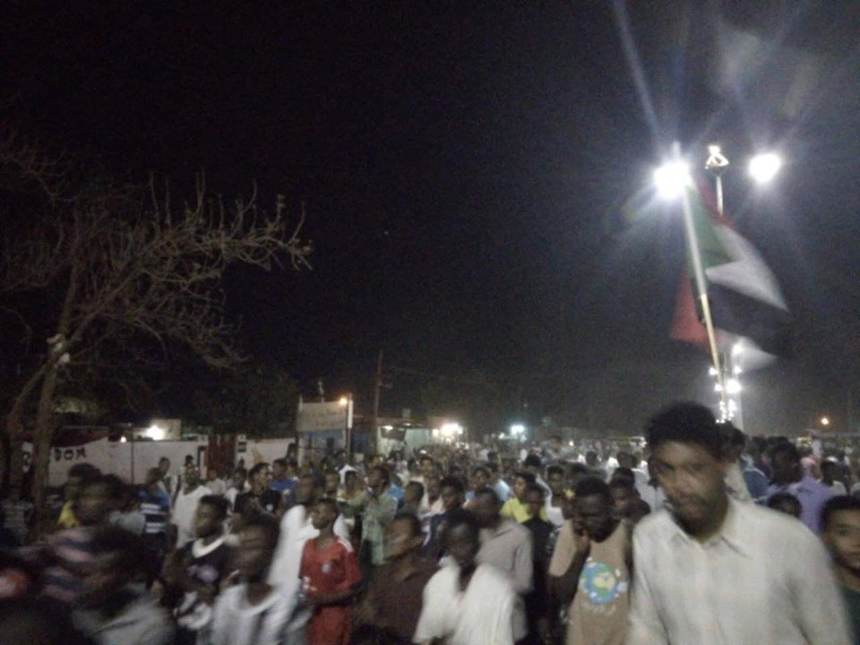 Night Protests in Sennar, Sennar State.    