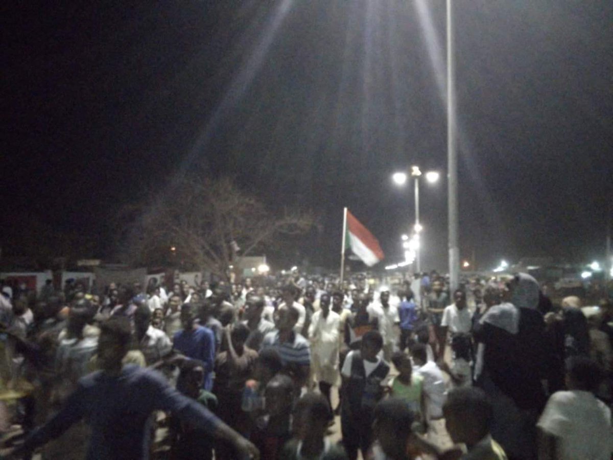 Night Protests in Sennar, Sennar State.    