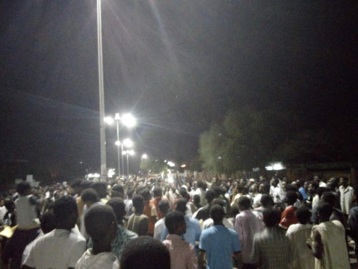 Night Protests in Sennar, Sennar State.    