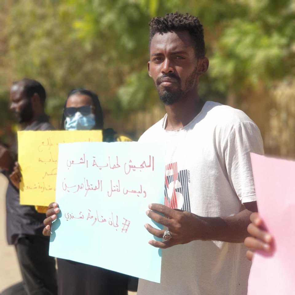 A silent protest in Shendi denouncing the tragic events of Dec30March, when SudanCoup forces brutally cracked down on nationwide demonstrations, killing 6 people in Khartoum and injuring over 200