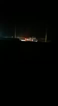 Convoy of police trucks seen tonight in Khartoum North