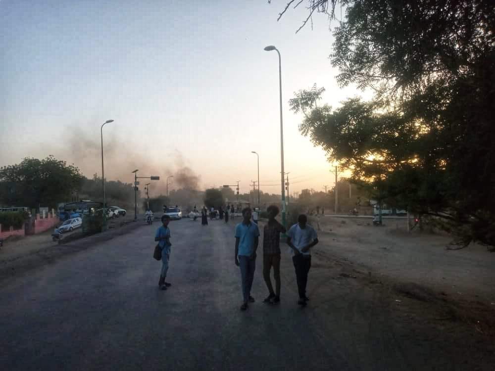 Barricading & burning of tires in Kassala today, per the schedule of resistance activities