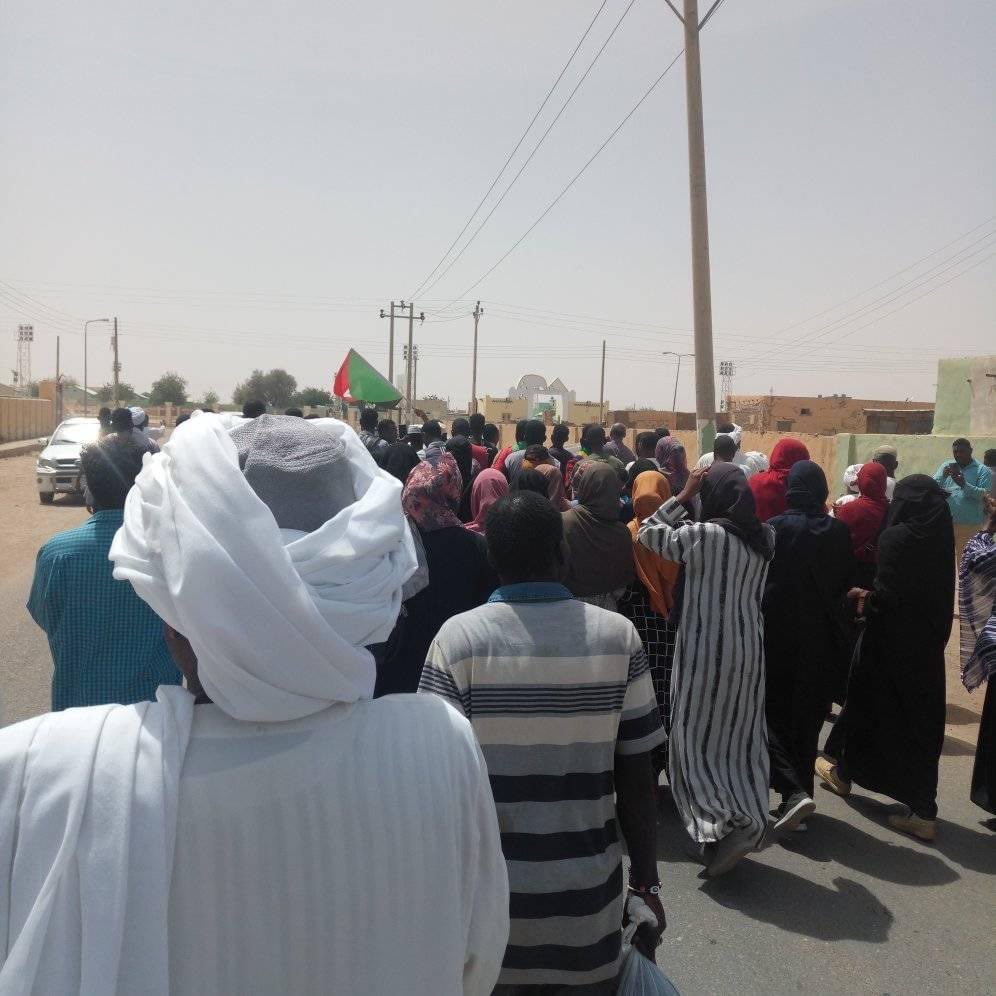 The northern city of Dongola joining others around the country in protest today against SudanCoup and military rule